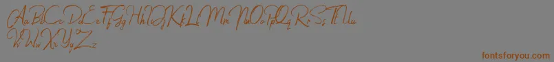 Jacklyne Font – Brown Fonts on Gray Background