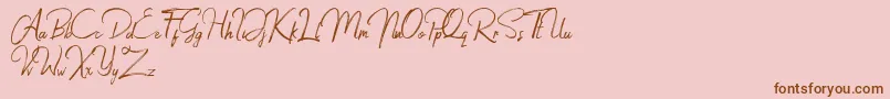 Jacklyne Font – Brown Fonts on Pink Background