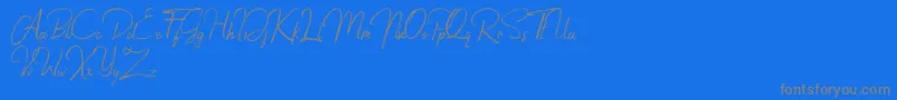 Jacklyne Font – Gray Fonts on Blue Background