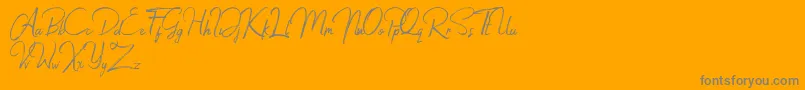 Jacklyne Font – Gray Fonts on Orange Background