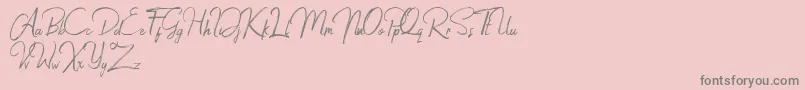 Jacklyne Font – Gray Fonts on Pink Background