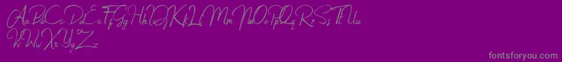 Jacklyne Font – Gray Fonts on Purple Background