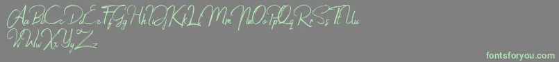 Jacklyne Font – Green Fonts on Gray Background