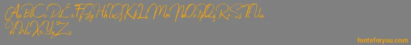 Jacklyne Font – Orange Fonts on Gray Background