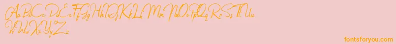 Jacklyne Font – Orange Fonts on Pink Background