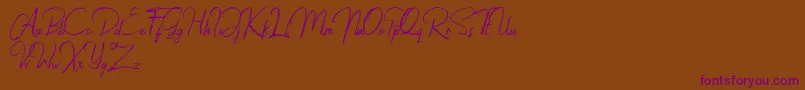 Jacklyne Font – Purple Fonts on Brown Background