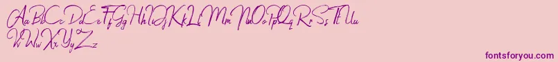 Шрифт Jacklyne – фиолетовые шрифты на розовом фоне