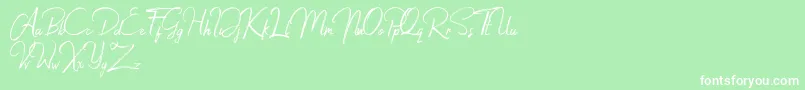 Jacklyne Font – White Fonts on Green Background
