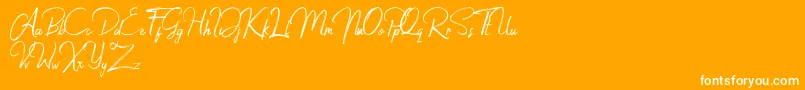 Jacklyne Font – White Fonts on Orange Background