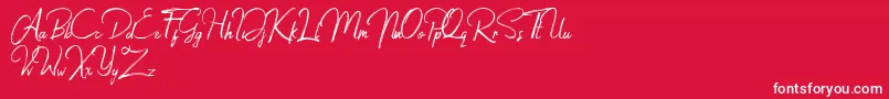 Jacklyne Font – White Fonts on Red Background