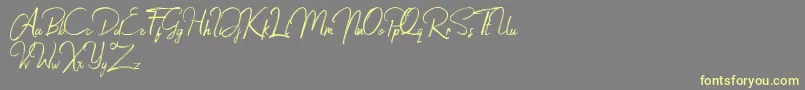 Jacklyne Font – Yellow Fonts on Gray Background