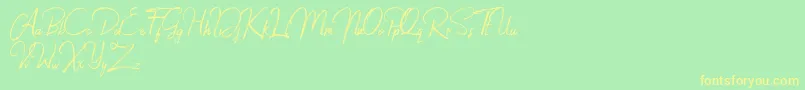 Jacklyne Font – Yellow Fonts on Green Background