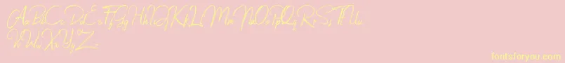 Jacklyne Font – Yellow Fonts on Pink Background