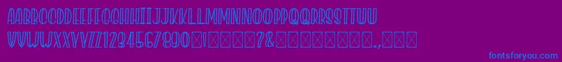 JacklynMilner Font – Blue Fonts on Purple Background