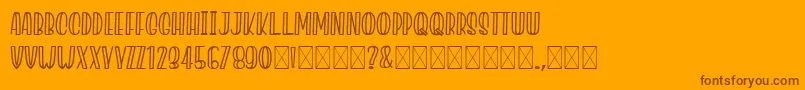 JacklynMilner Font – Brown Fonts on Orange Background