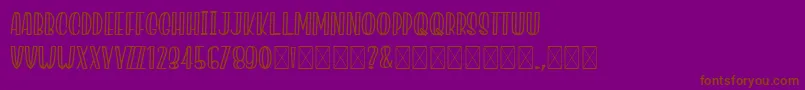 Шрифт JacklynMilner – коричневые шрифты на фиолетовом фоне