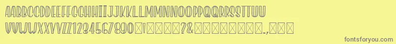 JacklynMilner Font – Gray Fonts on Yellow Background