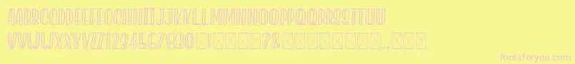 JacklynMilner Font – Pink Fonts on Yellow Background