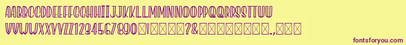 JacklynMilner Font – Purple Fonts on Yellow Background