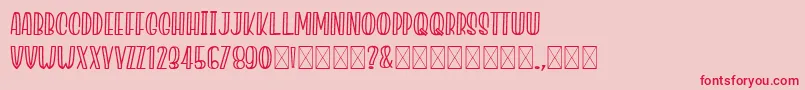 JacklynMilner Font – Red Fonts on Pink Background