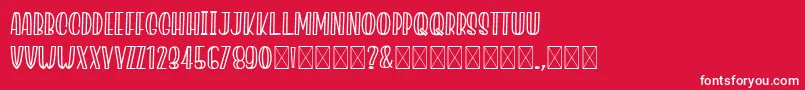 JacklynMilner Font – White Fonts on Red Background