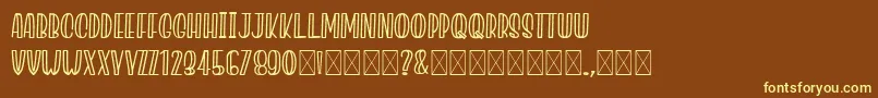 JacklynMilner Font – Yellow Fonts on Brown Background