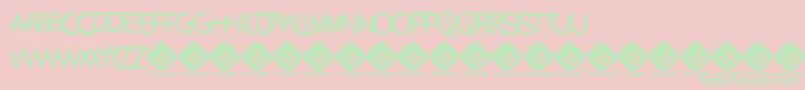 Jacknife Font – Green Fonts on Pink Background