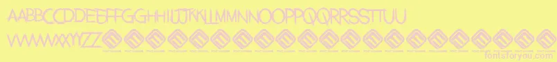 Jacknife Font – Pink Fonts on Yellow Background