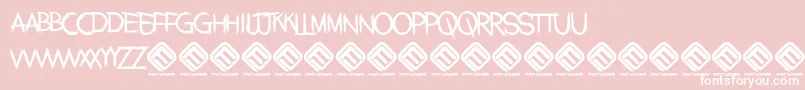 Jacknife Font – White Fonts on Pink Background