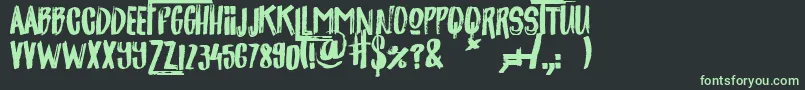 jackpot Font – Green Fonts on Black Background