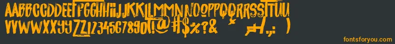 jackpot Font – Orange Fonts on Black Background