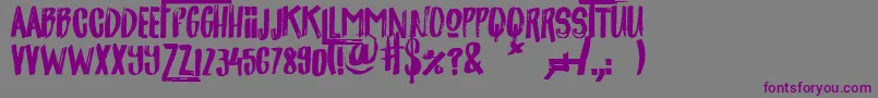 jackpot-fontti – violetit fontit harmaalla taustalla