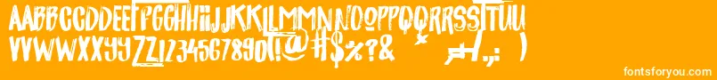 jackpot Font – White Fonts on Orange Background