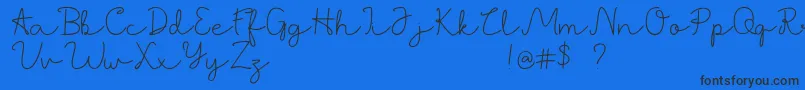 Jackson Font Font – Black Fonts on Blue Background