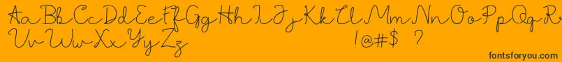 Fonte Jackson Font – fontes pretas em um fundo laranja