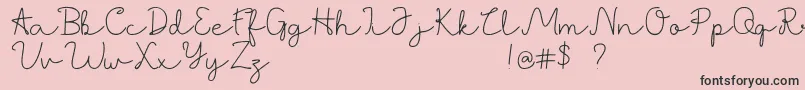 Jackson Font-Schriftart – Schwarze Schriften auf rosa Hintergrund