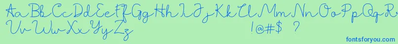 fuente Jackson Font – Fuentes Azules Sobre Fondo Verde