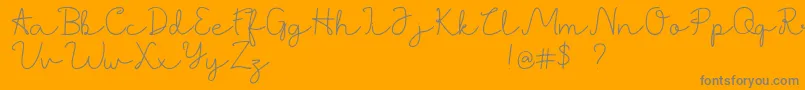 Police Jackson Font – polices grises sur fond orange