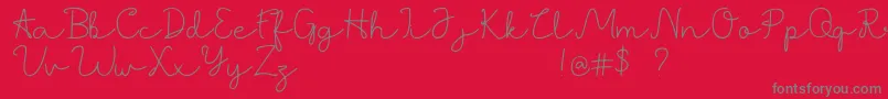 Jackson Font-Schriftart – Graue Schriften auf rotem Hintergrund