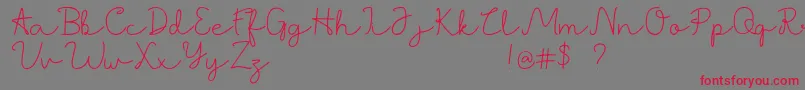 Jackson Font Font – Red Fonts on Gray Background