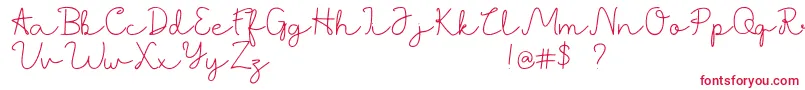 フォントJackson Font – 白い背景に赤い文字