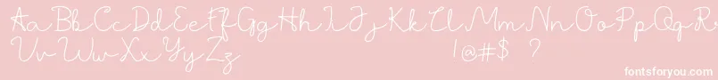 Jackson Font Font – White Fonts on Pink Background