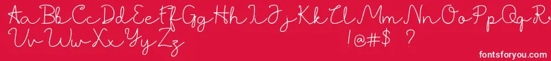 Jackson Font Font – White Fonts on Red Background