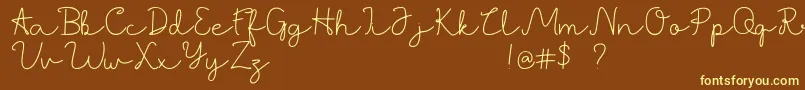 Fonte Jackson Font – fontes amarelas em um fundo marrom