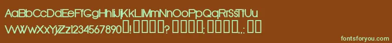 Oldrb-fontti – vihreät fontit ruskealla taustalla