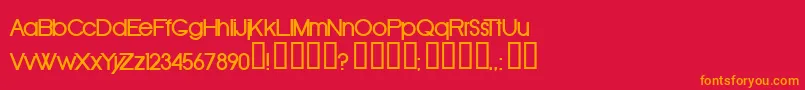 Oldrb Font – Orange Fonts on Red Background
