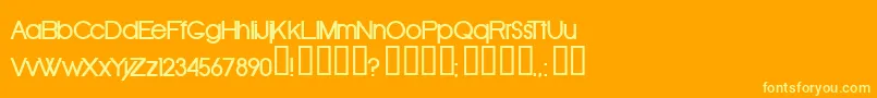 Oldrb Font – Yellow Fonts on Orange Background