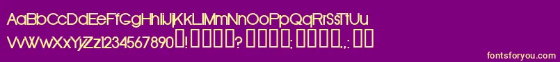 Oldrb Font – Yellow Fonts on Purple Background