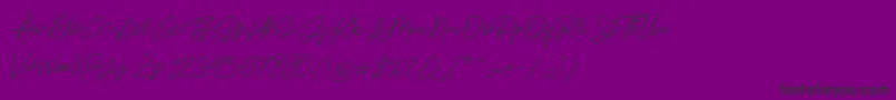 fuente Jackson Script – Fuentes Negras Sobre Fondo Morado