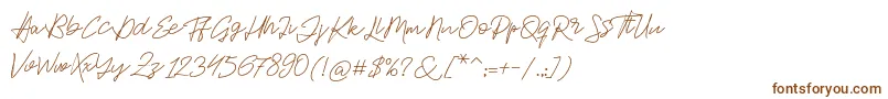 Jackson Script Font – Brown Fonts on White Background